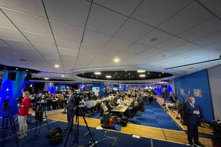 Zo’n 2.000 journalisten waren in Den Haag tijdens de NAVO-top. (Foto: Nard Lodewijk)