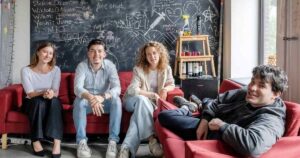 V.l.n.r. Lobke Jegen, Milos Boksan, Roza Wagenaer en Roy Turksma