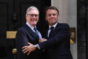 Keir Starmer en Emmanuel Macron (Getty)