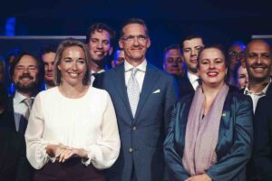 Diederik Boomsma, Ingrid Coenradie, Joost Eerdmans Annabel Nanninga op het JA21 congres.