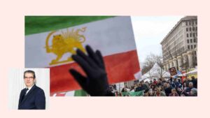 Een anti-Khamenei demonstratie