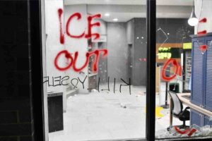 Ice protesten na de dood van Alex Pretti. bron: ANP