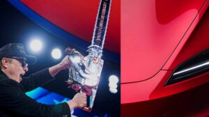 Wat is Elon Musk toch aan het doen met zijn Tesla? (Foto: Getty & ANP)