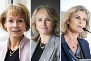V.l.n.r. Nancy McKinstry, Marjan Rintel, Marguerite Bérard