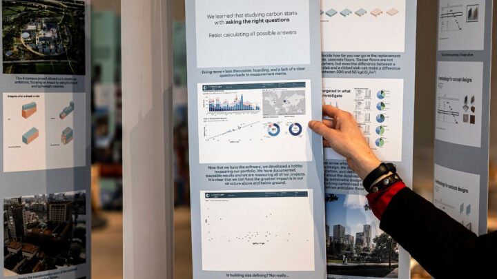 Aan de knijpertjes hangen meer dan 120 panelen