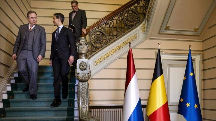 Premier Rob Jetten na afloop van een ontmoeting met de eerste minister van België Bart De Wever
